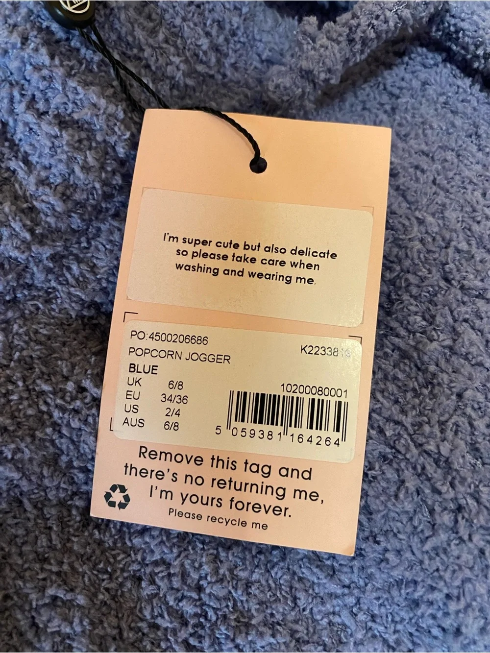 Missguided Cozy Popcorn Loungewear Pants- NWT